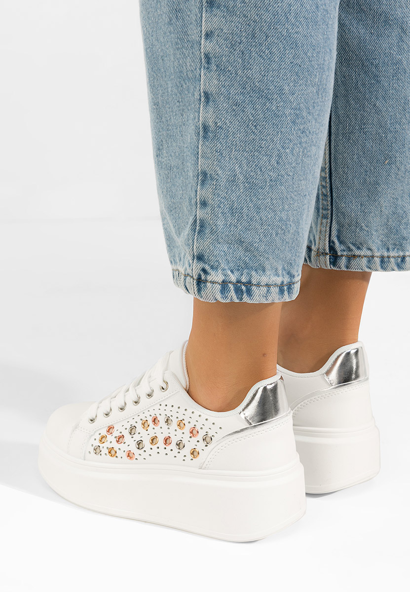 Charolette fehér telitalpú platform sneaker