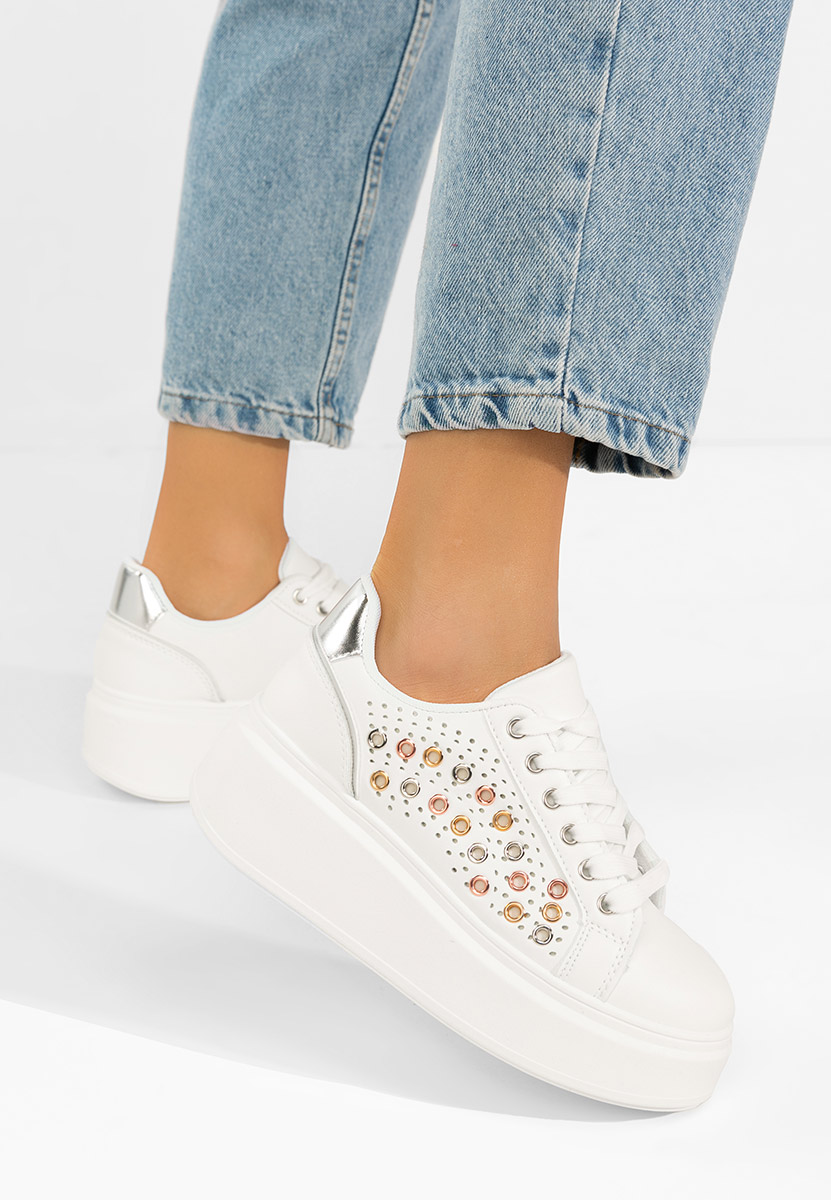 Charolette fehér telitalpú platform sneaker