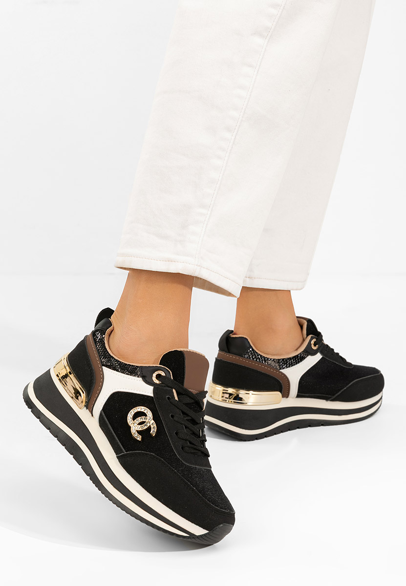 Liliza fekete telitalpú platform sneaker