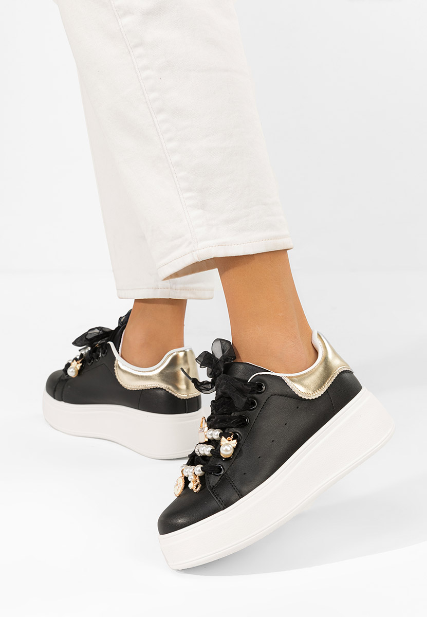 Cellia fekete telitalpú platform sneaker