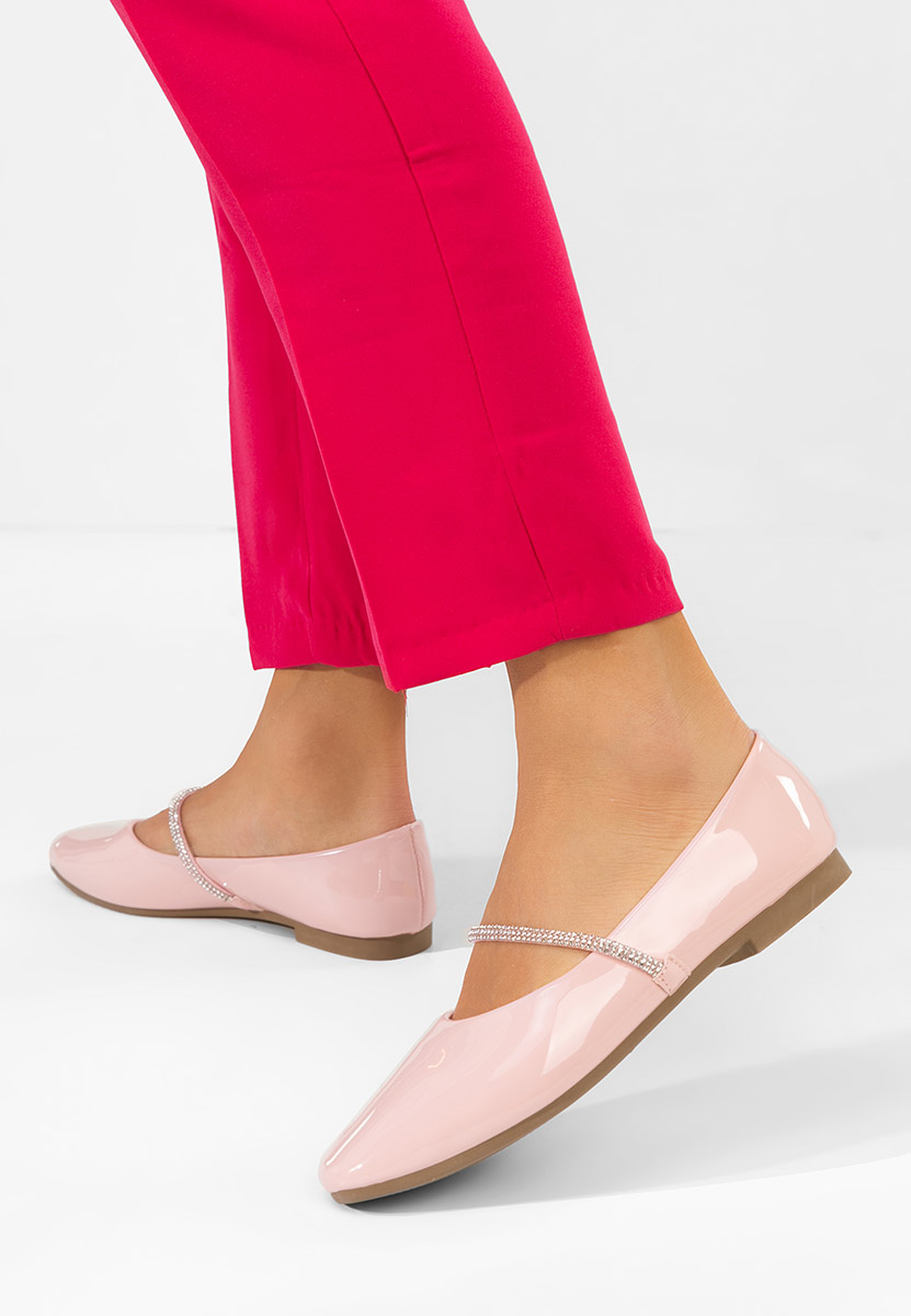 Elissea rózsaszín pántos balerina cipő