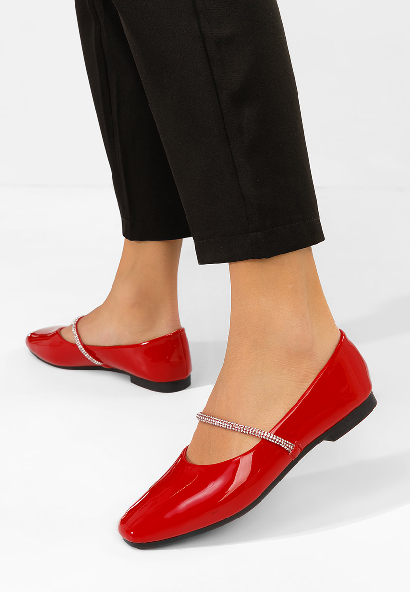 Elissea piros pántos balerina cipő