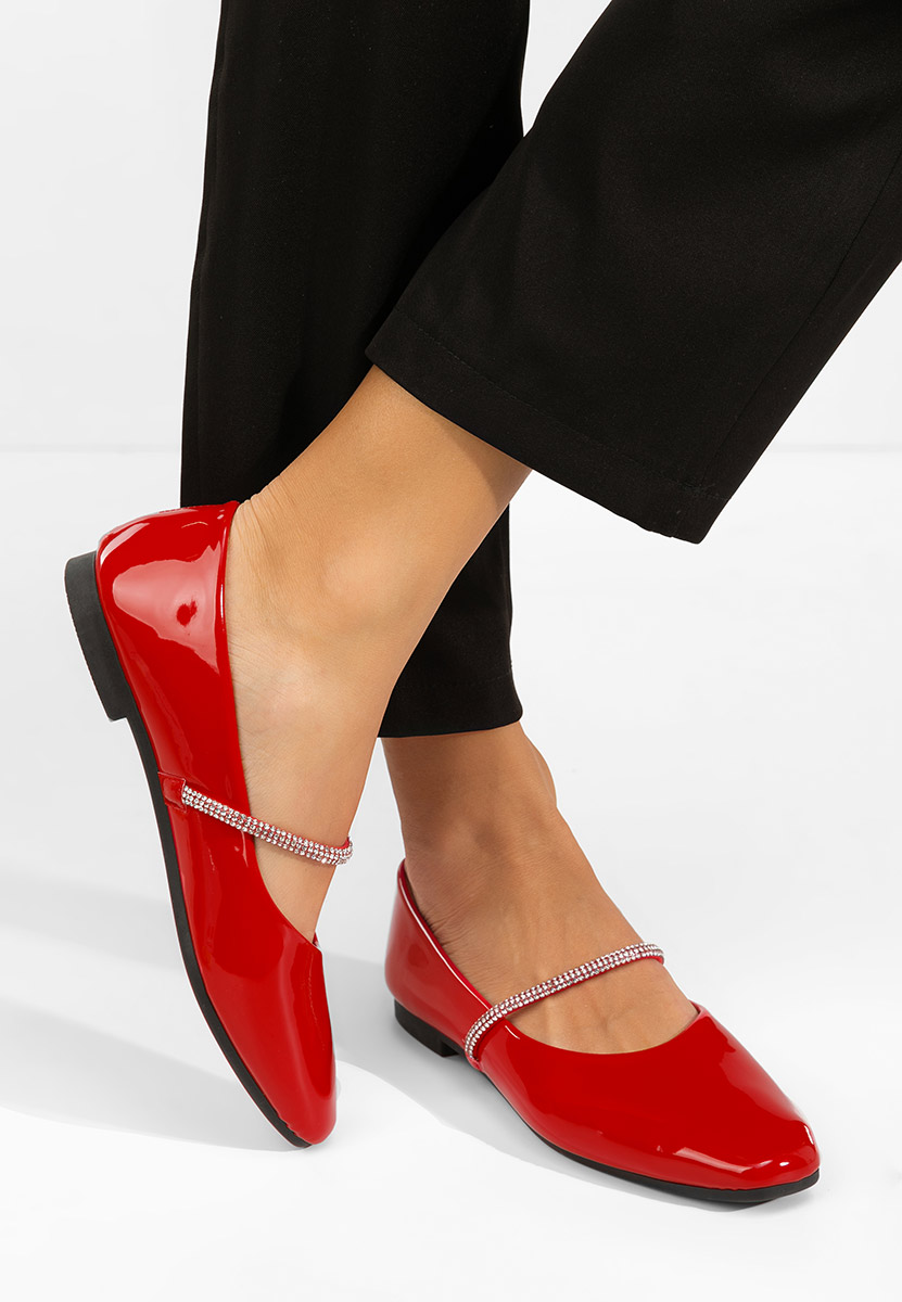 Elissea piros pántos balerina cipő