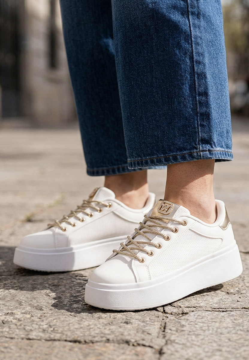 Shauna fehér platform sneaker cipő 