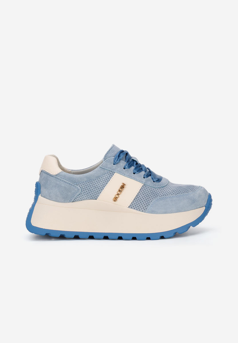 Densia kék telitalpú platform sneaker