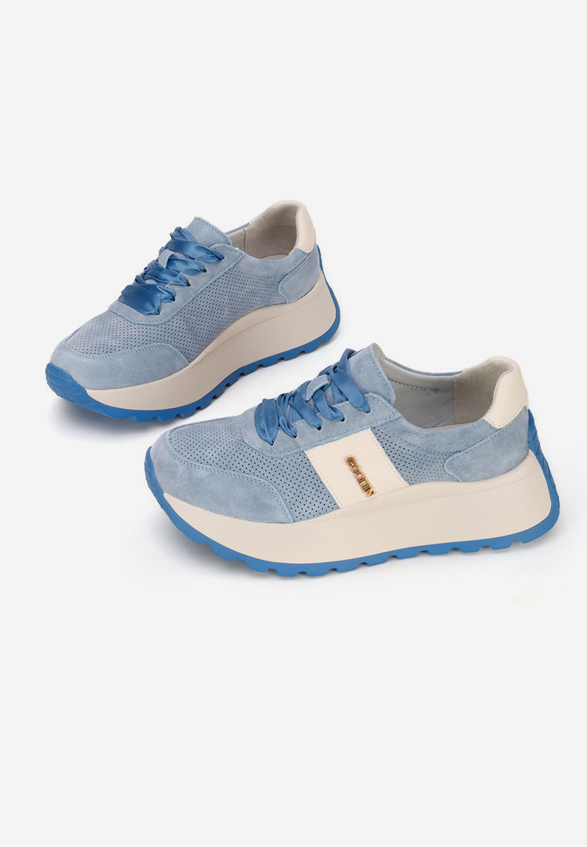 Densia kék telitalpú platform sneaker