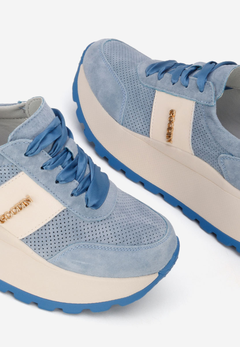 Densia kék telitalpú platform sneaker