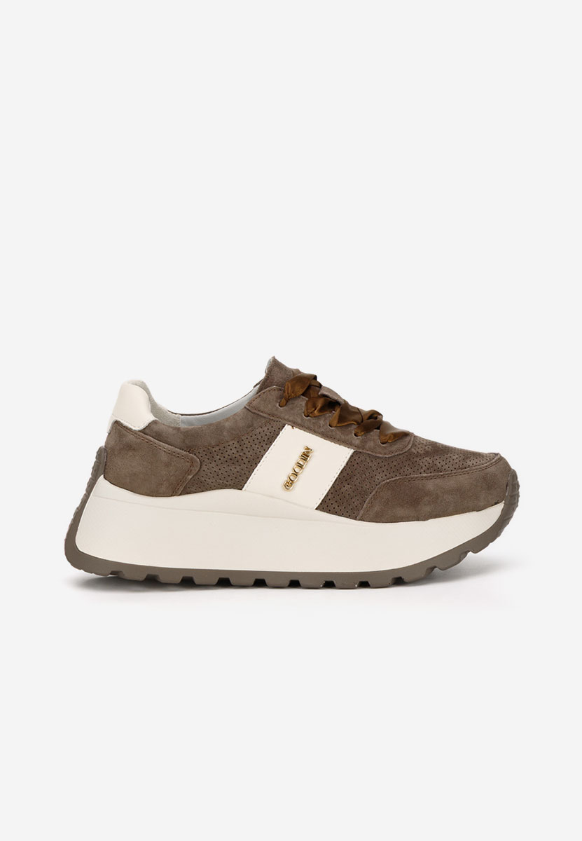 Densia barna telitalpú platform sneaker