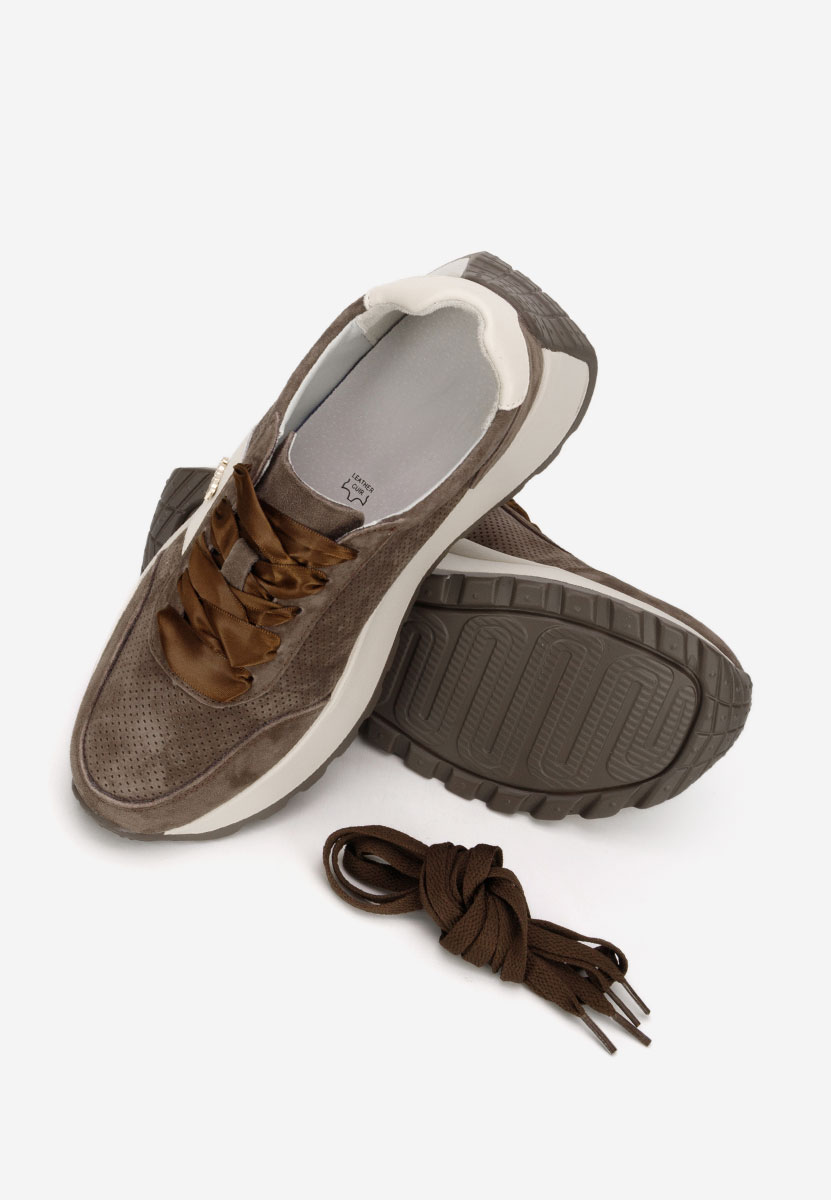 Densia barna telitalpú platform sneaker