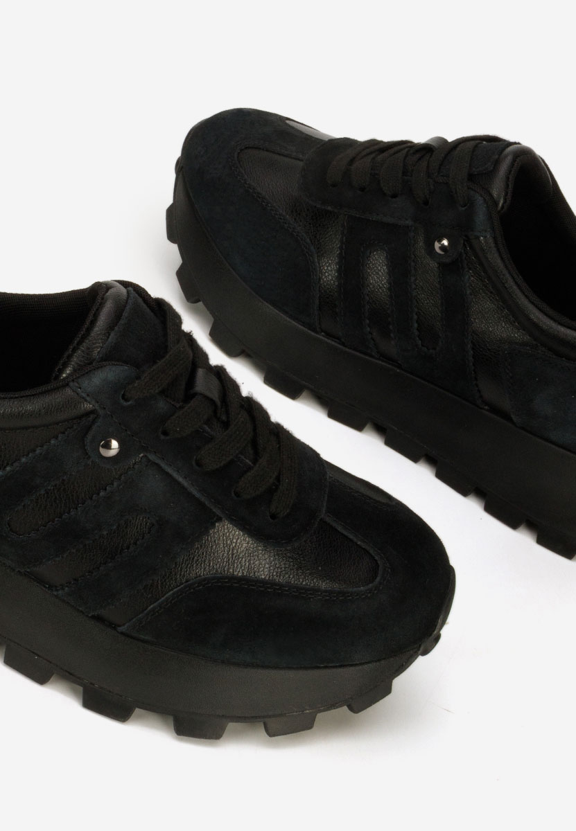 Naturală jomelia v2 fekete női bőr sneaker