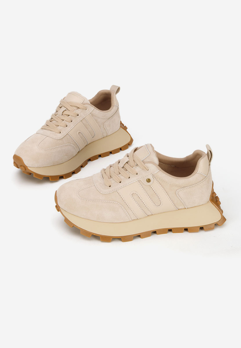 Naturală jomelia v2 bézs női bőr sneaker