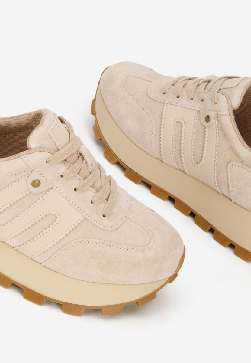 Naturală jomelia v2 bézs női bőr sneaker
