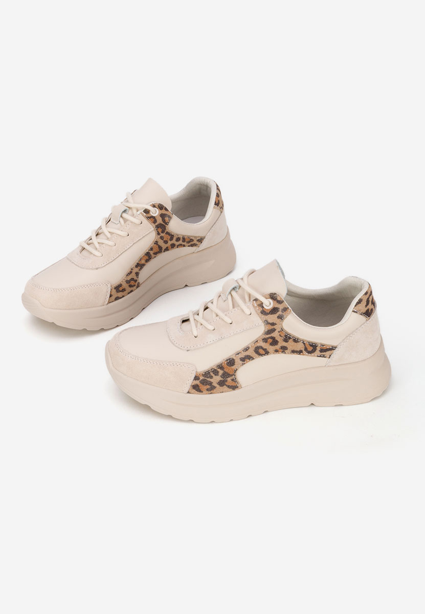 Arkania bézs női bőr sneaker