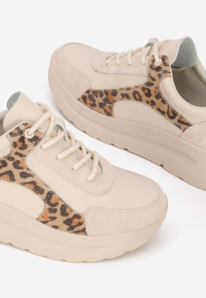 Arkania bézs női bőr sneaker