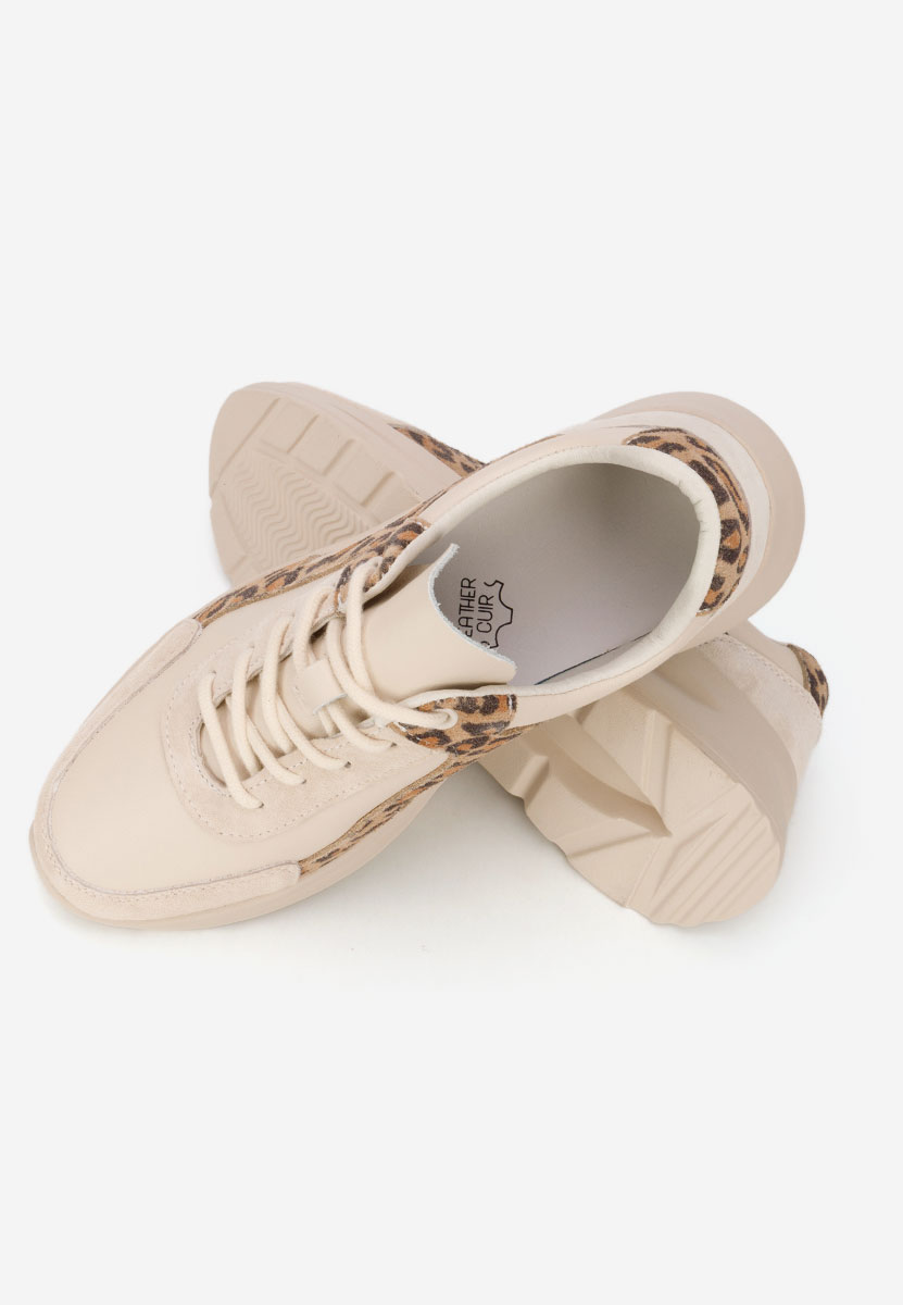 Arkania bézs női bőr sneaker