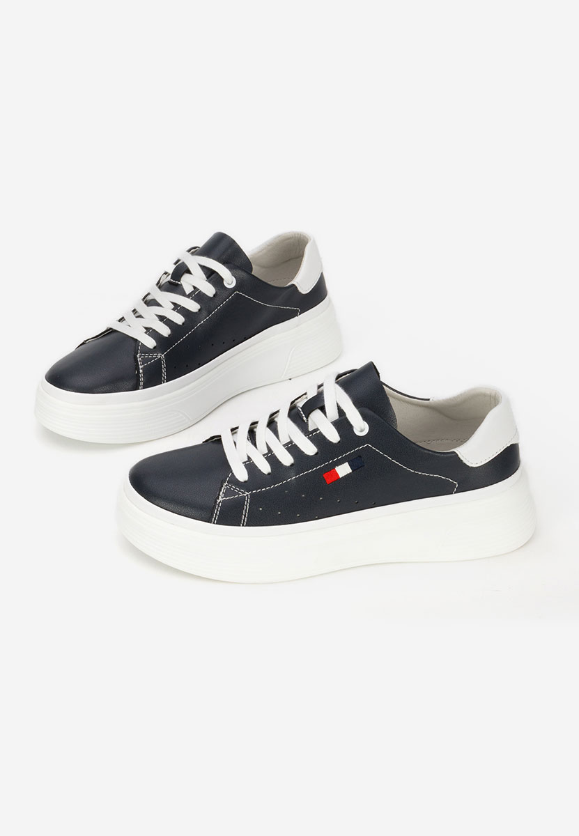 Tasiana tengerészkék telitalpú platform sneaker