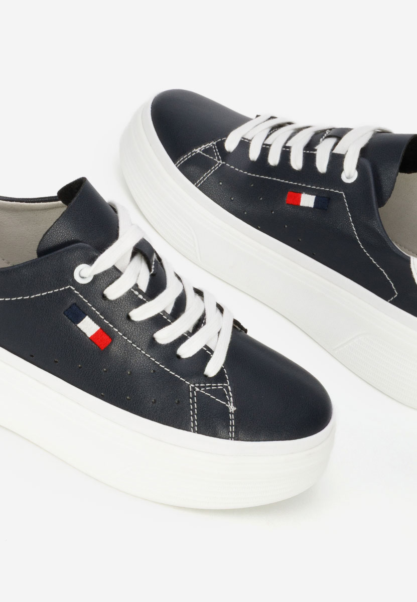 Tasiana tengerészkék telitalpú platform sneaker