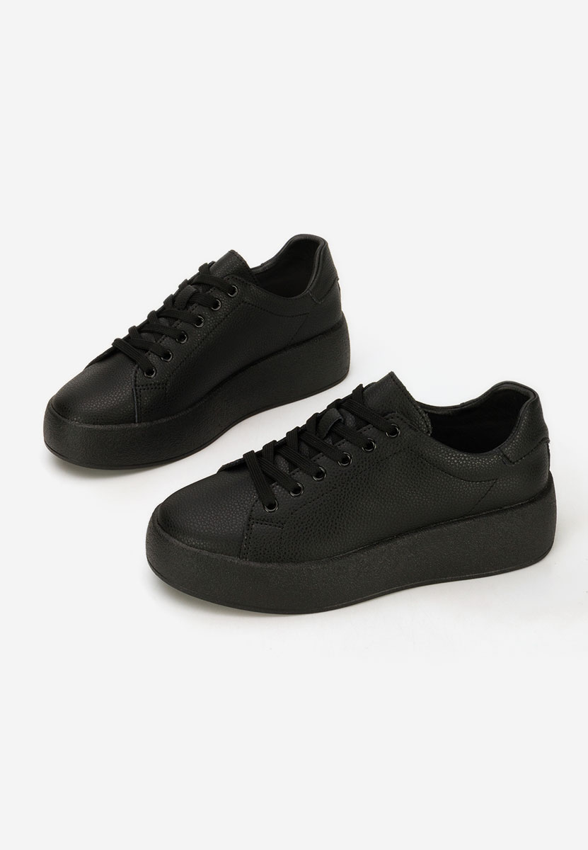 Calypso fekete női bőr sneaker