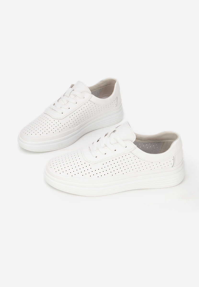 Nederia fehér női bőr sneaker