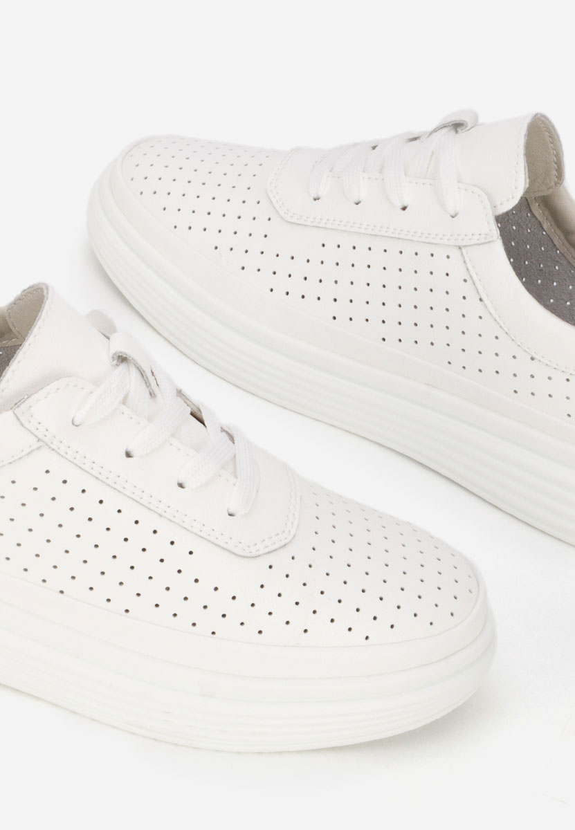 Nederia fehér női bőr sneaker