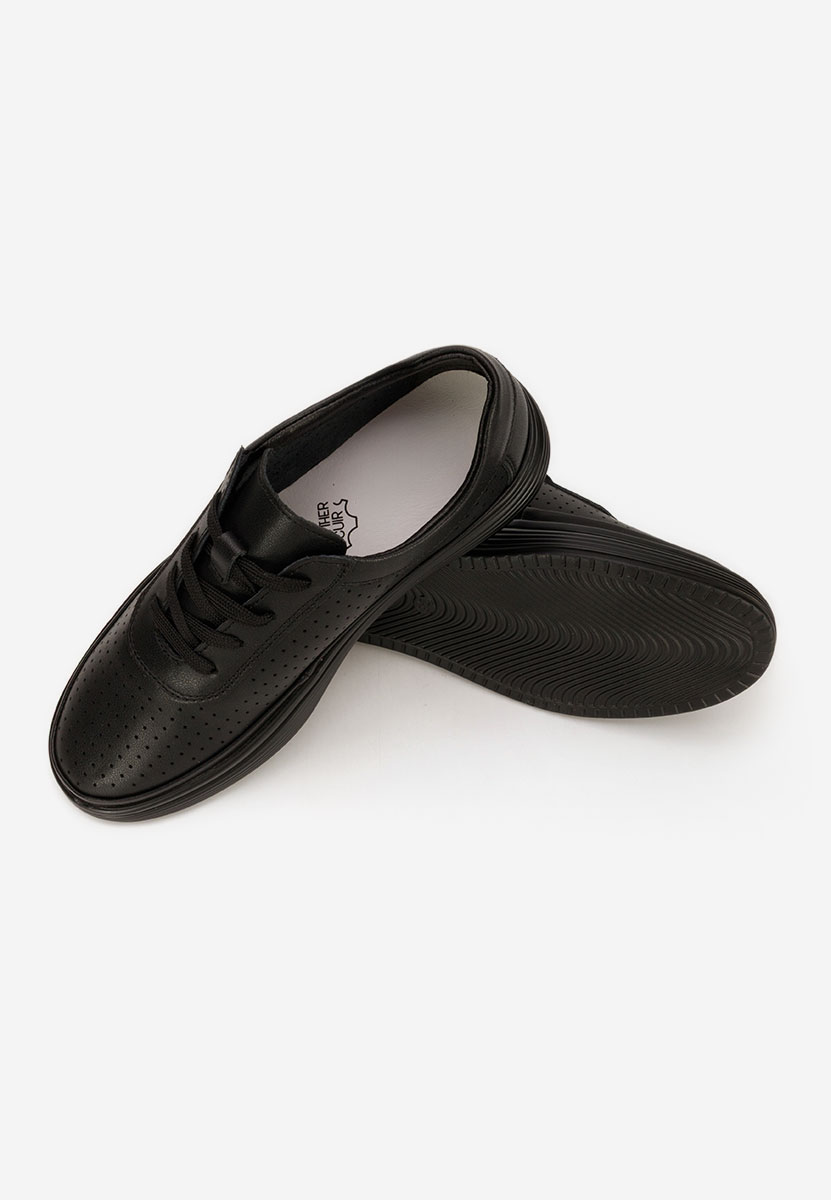 Nederia fekete női bőr sneaker