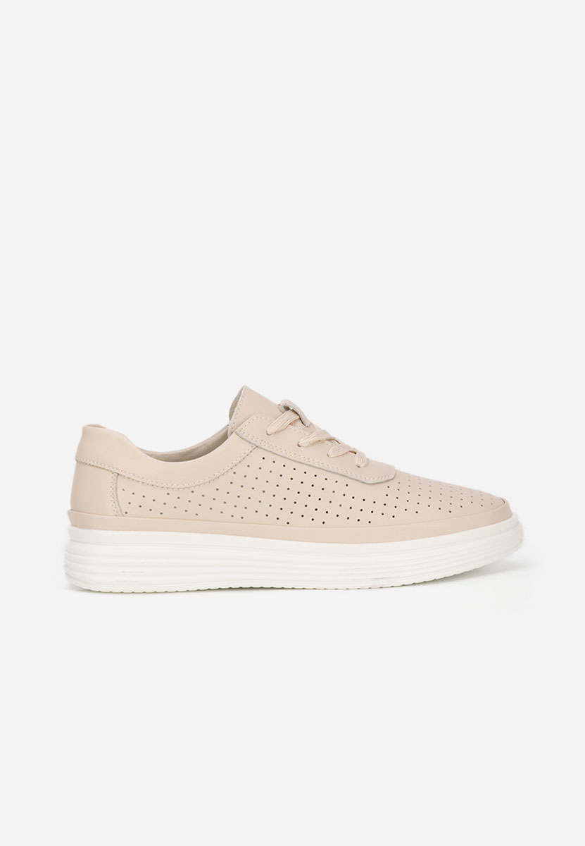 Nederia bézs női bőr sneaker