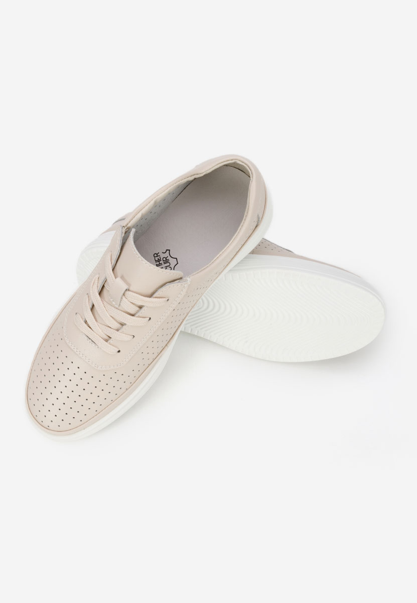 Nederia bézs női bőr sneaker