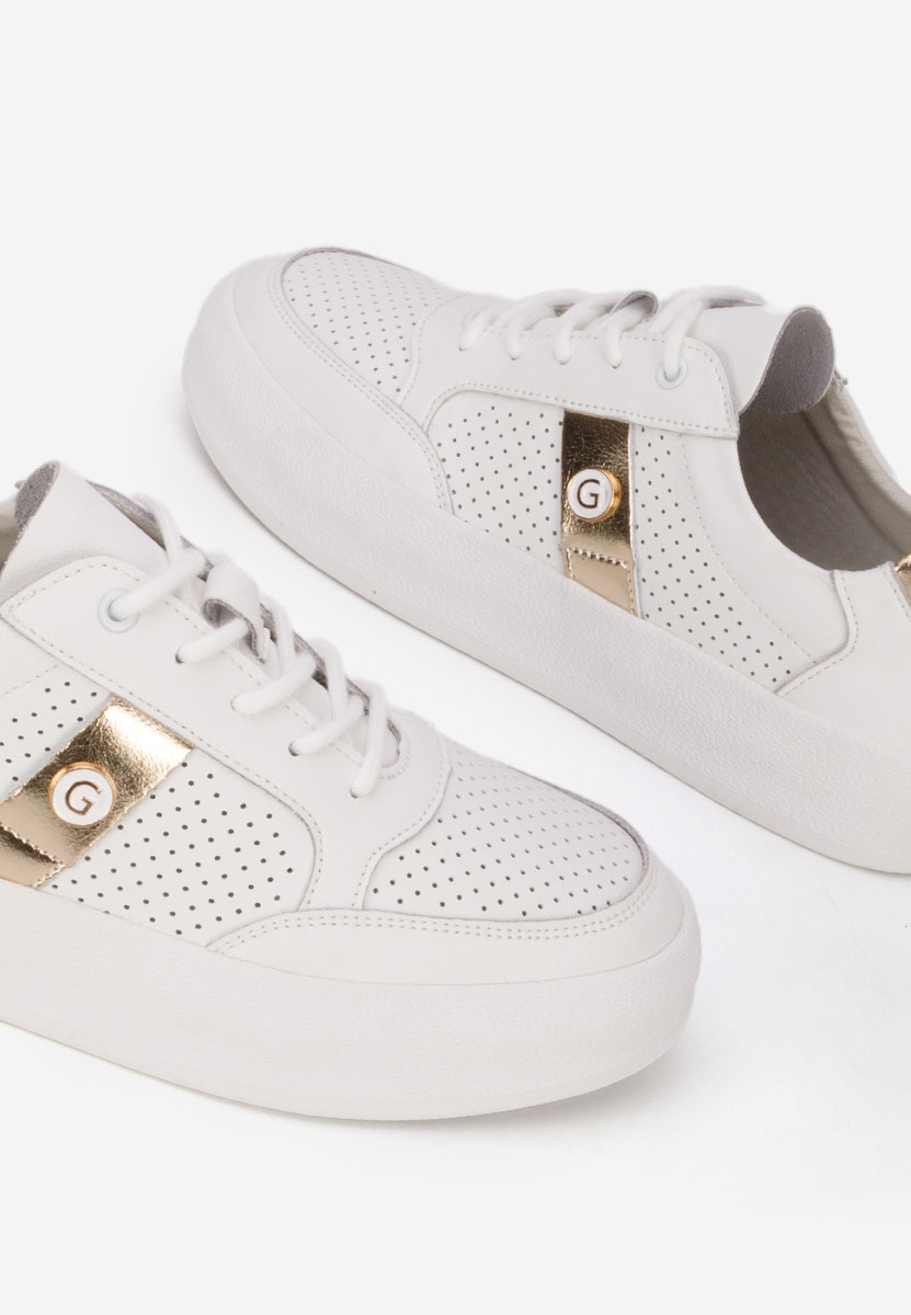 Jayne fehér női bőr sneaker