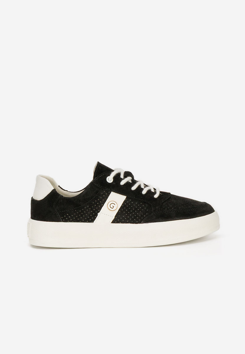 Jayne fekete női bőr sneaker