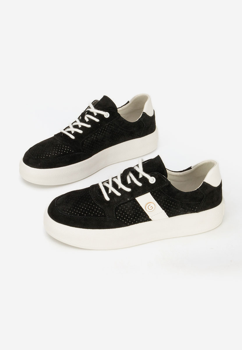 Jayne fekete női bőr sneaker