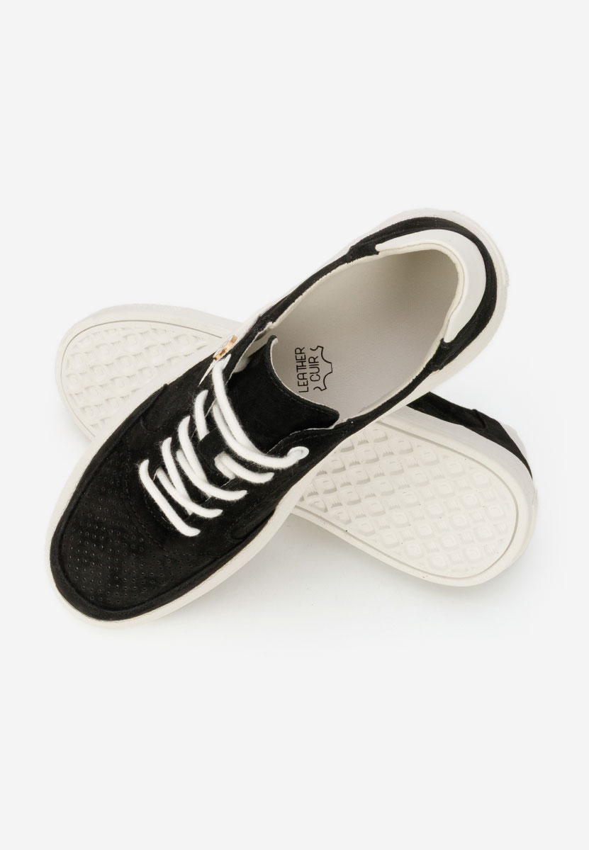 Jayne fekete női bőr sneaker