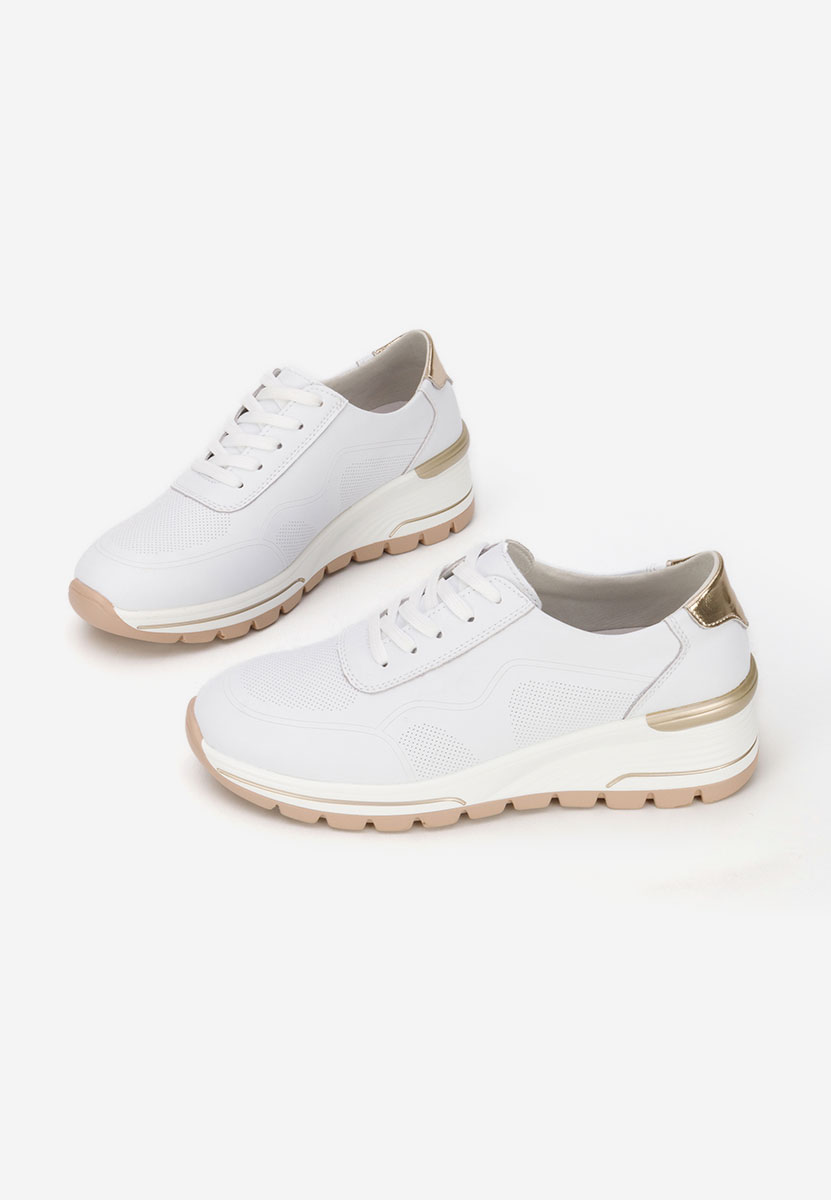 Thanh fehér női bőr sneaker