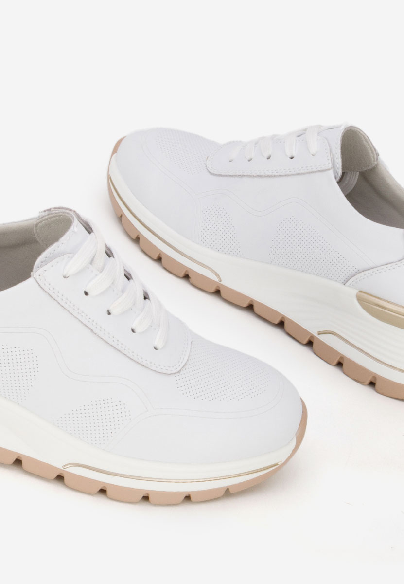 Thanh fehér női bőr sneaker