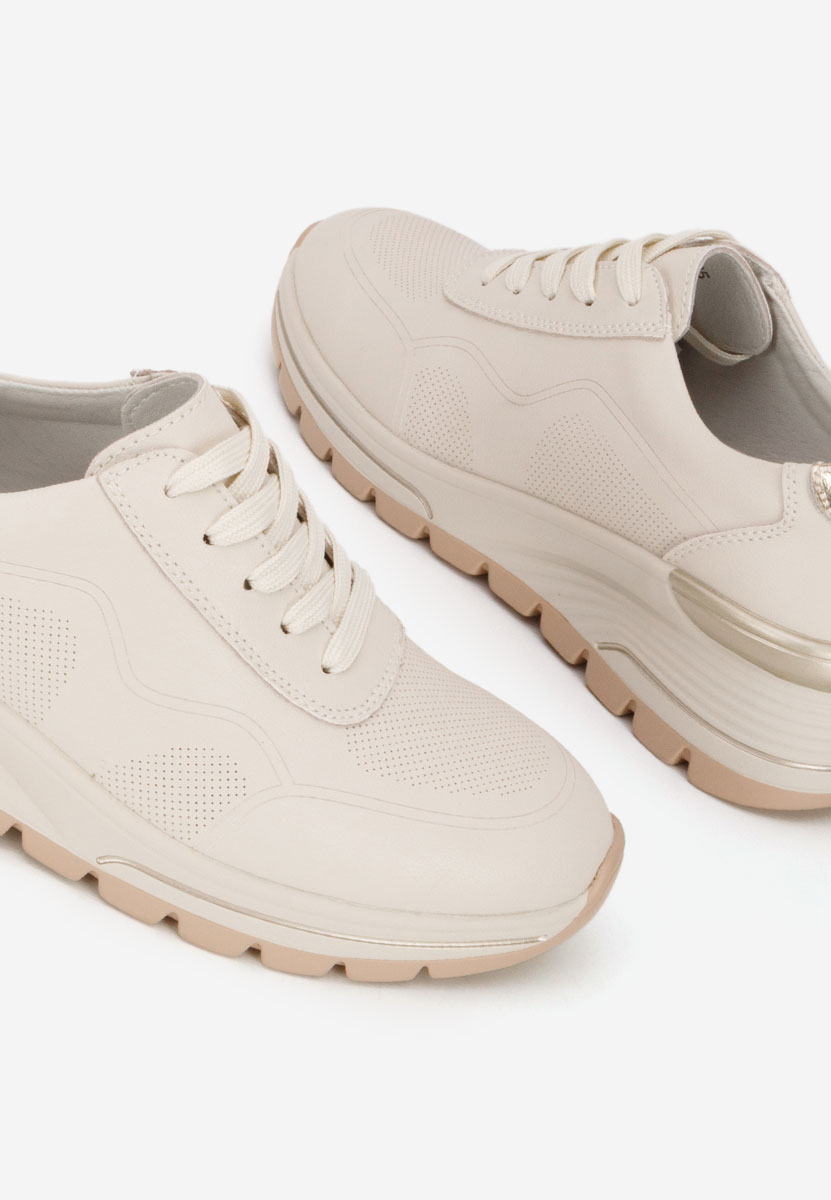 Thanh bézs női bőr sneaker