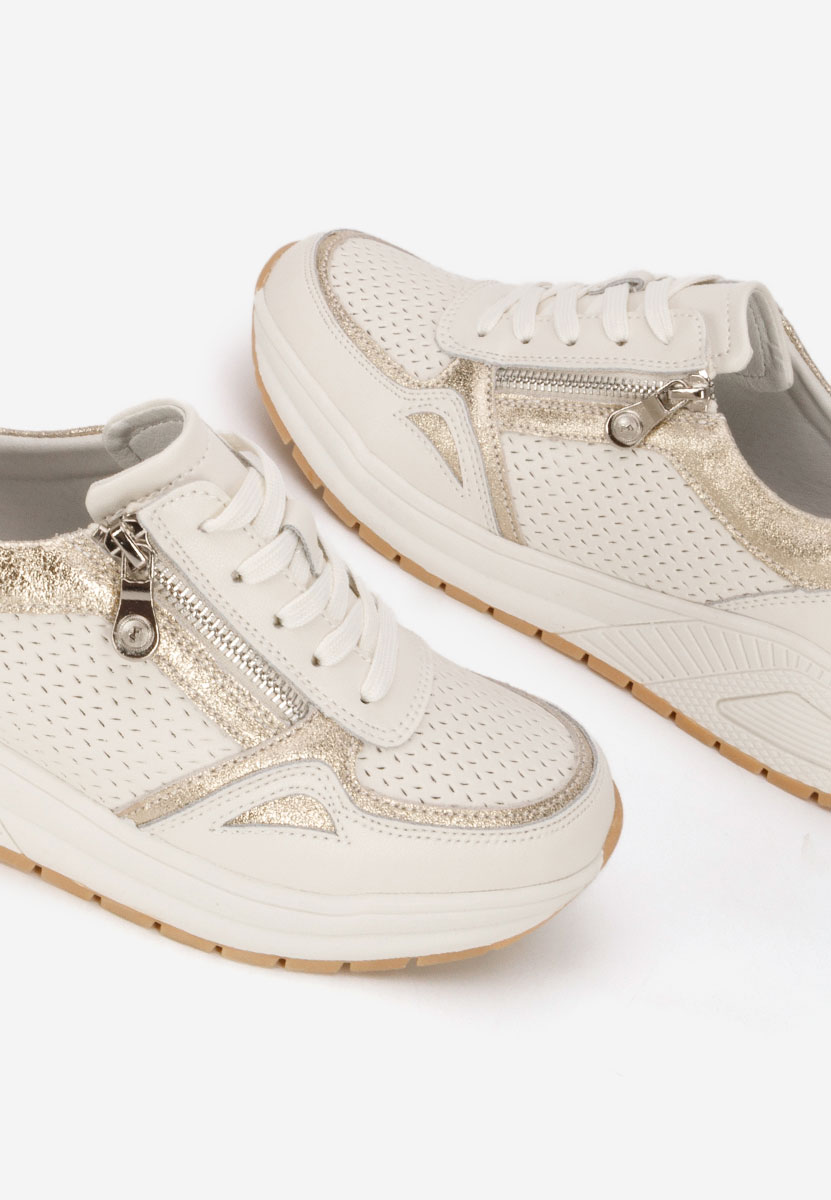 Penelopia bézs női bőr sneaker