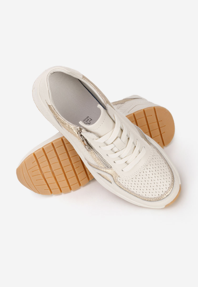 Penelopia bézs női bőr sneaker