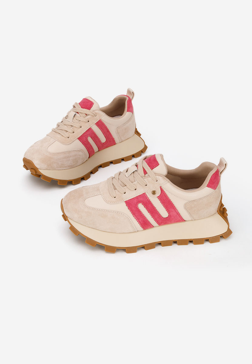 Naturală jomelia bézs női bőr sneaker