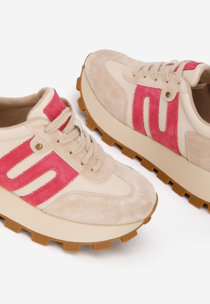 Naturală jomelia bézs női bőr sneaker