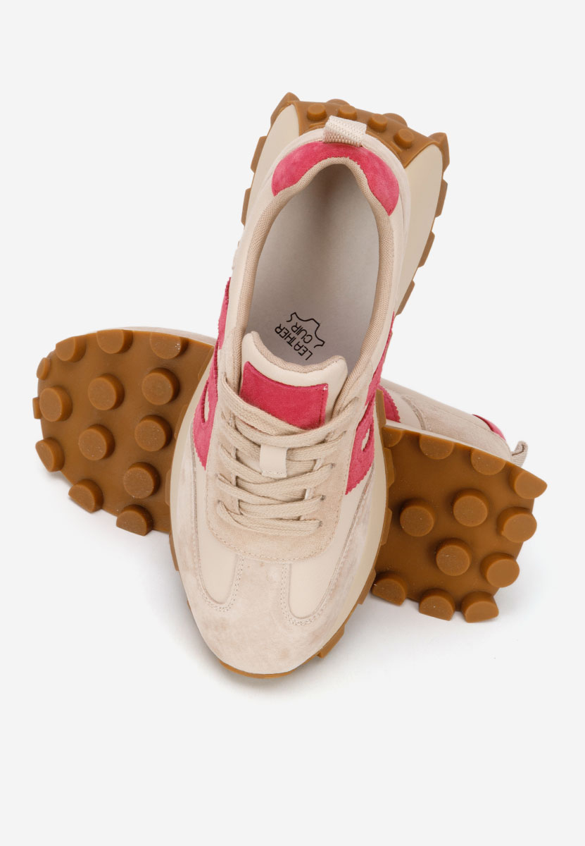 Naturală jomelia bézs női bőr sneaker