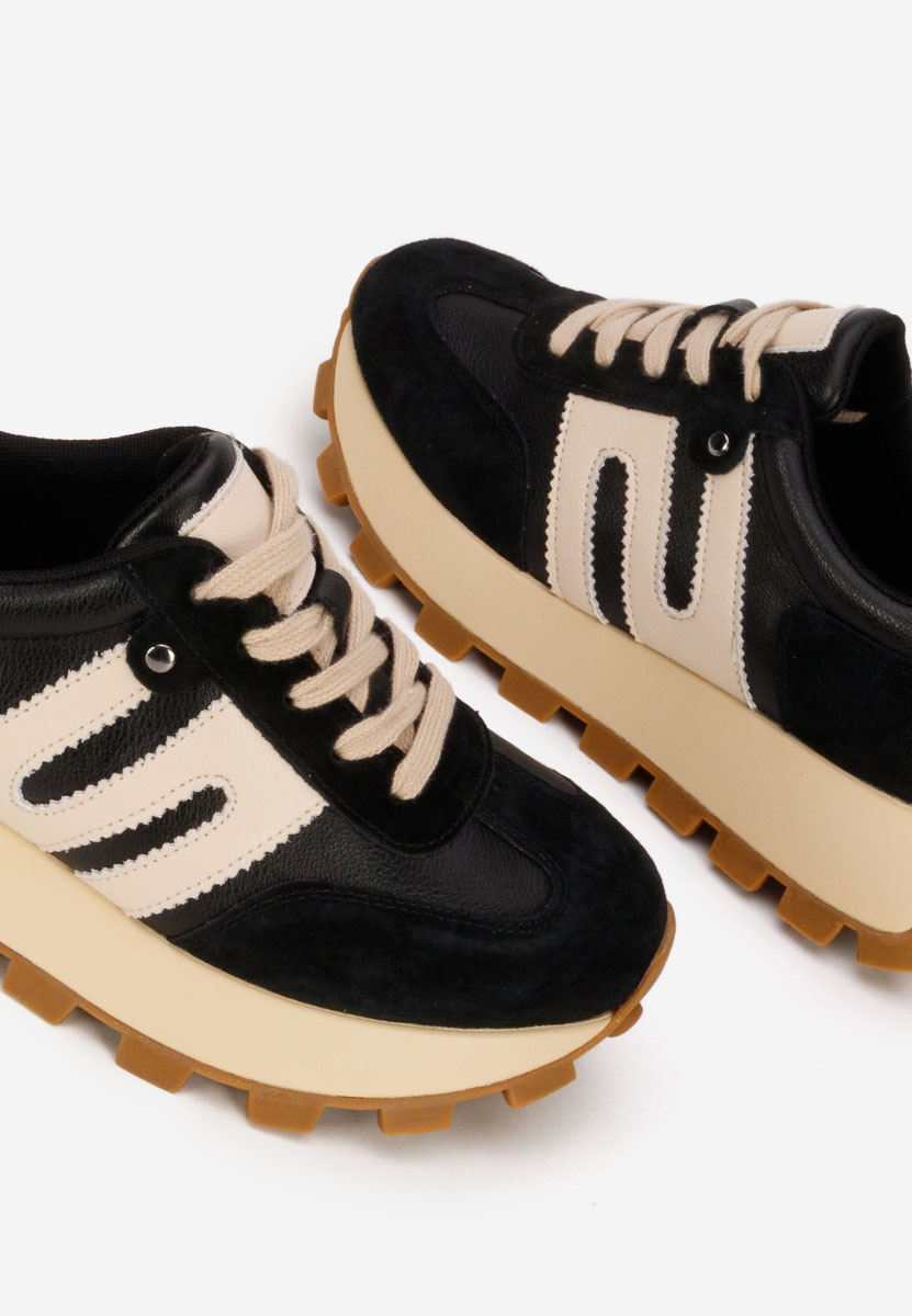 Naturală jomelia fekete női bőr sneaker