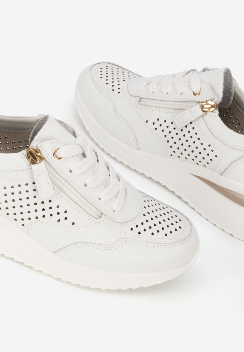 Abrienda fehér női bőr sneaker