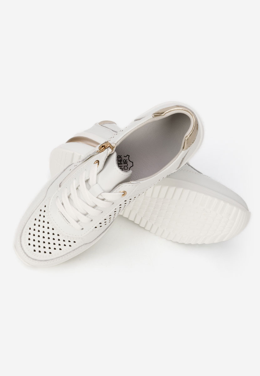 Abrienda fehér női bőr sneaker