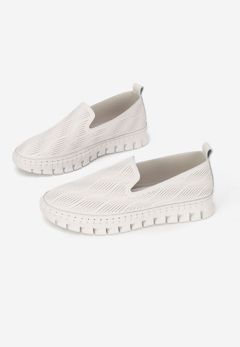 Jolina fehér bőr espadrilles