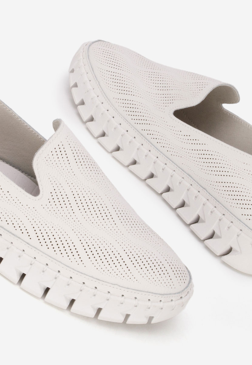 Jolina fehér bőr espadrilles