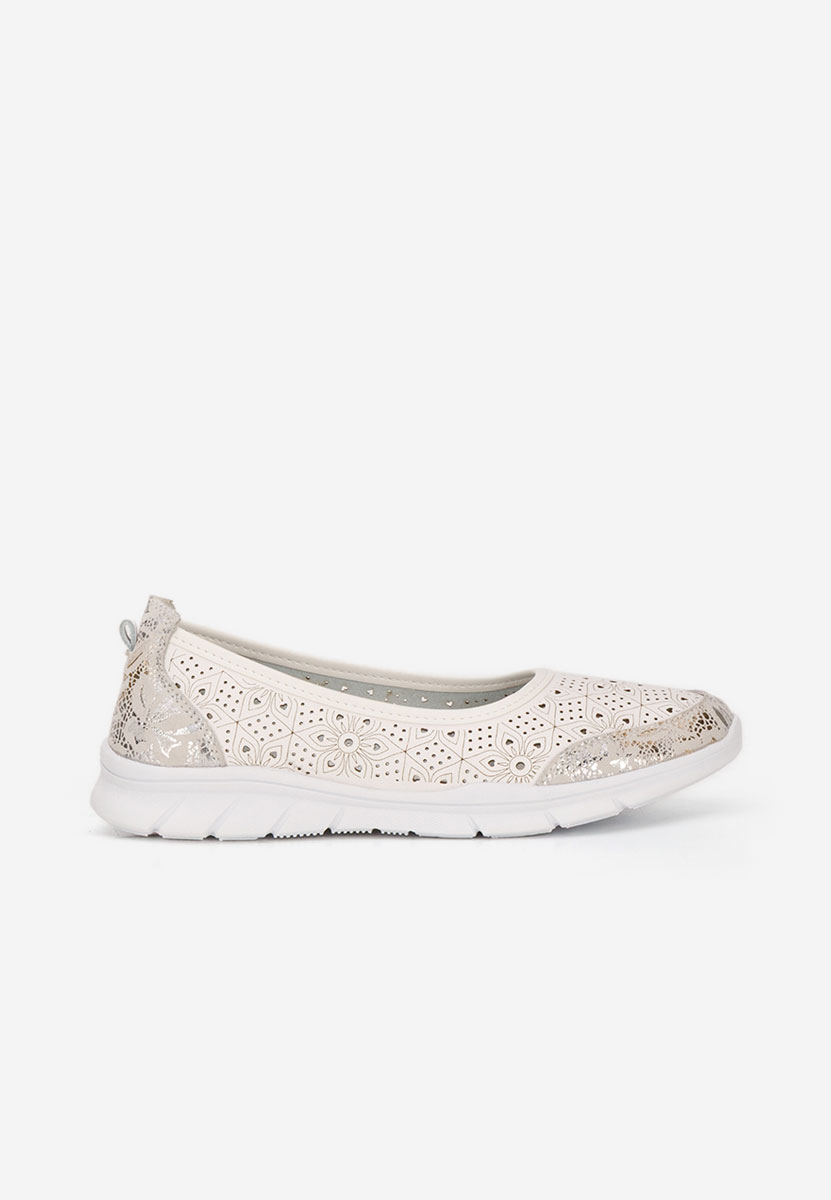 Giustina fehér bőr espadrilles