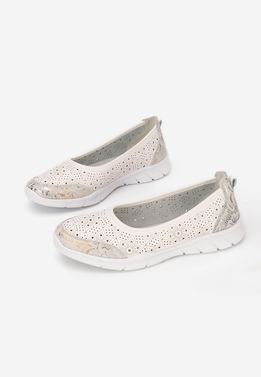 Giustina fehér bőr espadrilles