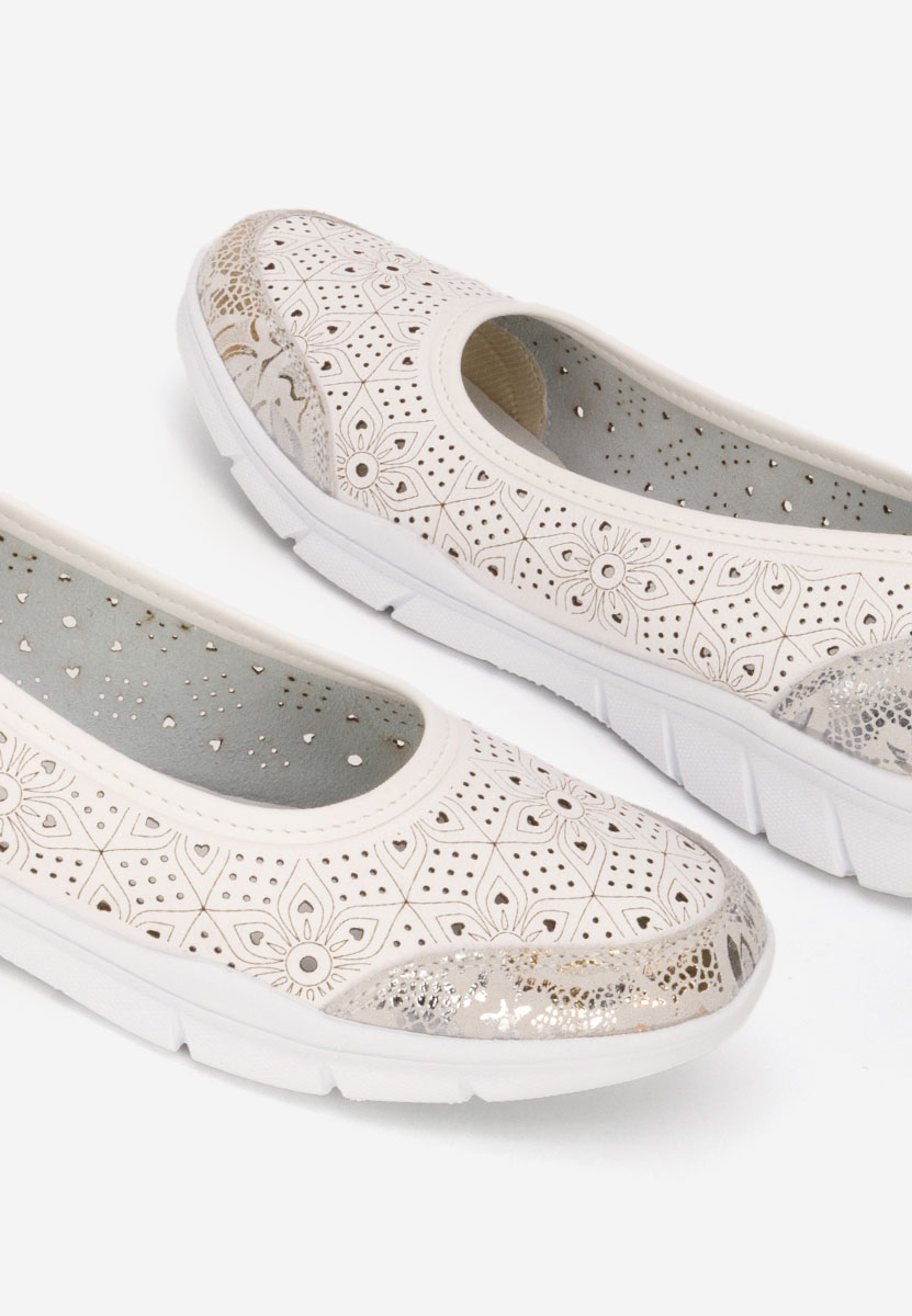 Giustina fehér bőr espadrilles