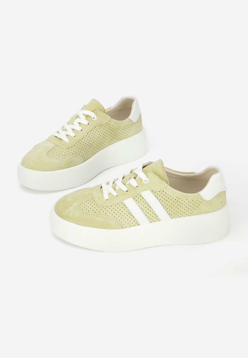 Jiustina zöld női bőr sneaker