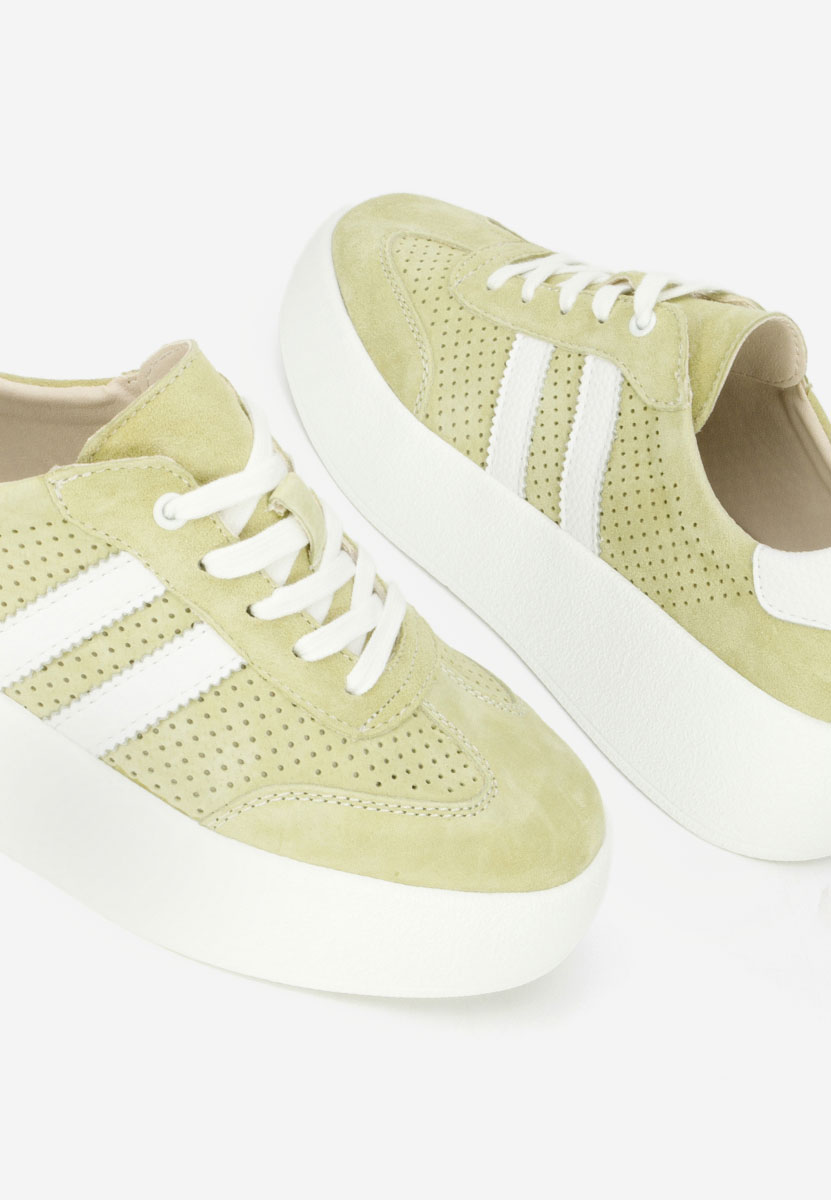 Jiustina zöld női bőr sneaker