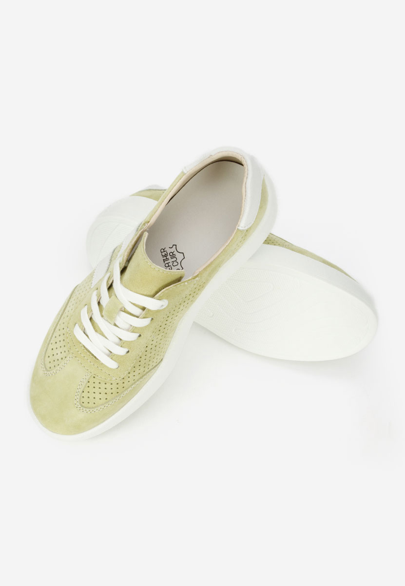 Jiustina zöld női bőr sneaker